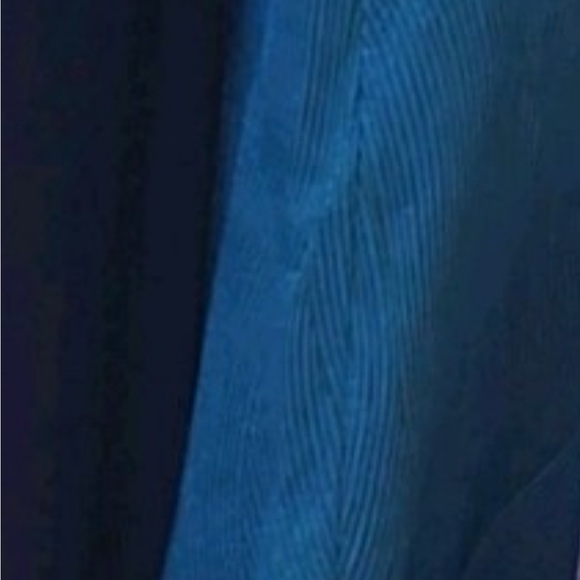 Teri Jon for Rickie Freeman Teal Off The Shoulder Long Dress Gown - Picture 12 of 14